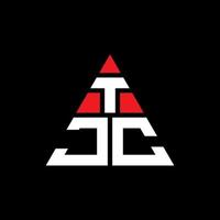 création de logo de lettre triangle tjc avec forme de triangle. monogramme de conception de logo triangle tjc. modèle de logo vectoriel triangle tjc avec couleur rouge. logo triangulaire tjc logo simple, élégant et luxueux.