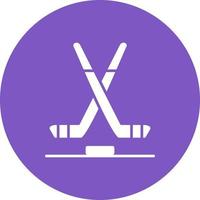 icône de fond de cercle de glyphe de hockey sur glace vecteur