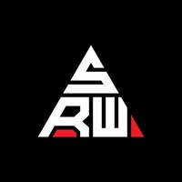 création de logo de lettre triangle srw avec forme de triangle. monogramme de conception de logo triangle srw. modèle de logo vectoriel triangle srw avec couleur rouge. logo triangulaire srw logo simple, élégant et luxueux.