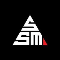 création de logo de lettre triangle ssm avec forme de triangle. monogramme de conception de logo triangle ssm. modèle de logo vectoriel triangle ssm avec couleur rouge. logo triangulaire ssm logo simple, élégant et luxueux.