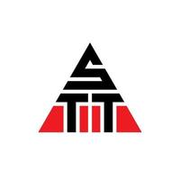 création de logo de lettre triangle stt avec forme de triangle. monogramme de conception de logo triangle stt. modèle de logo vectoriel triangle stt avec couleur rouge. logo triangulaire stt logo simple, élégant et luxueux.