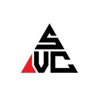 création de logo de lettre triangle svc avec forme de triangle. monogramme de conception de logo triangle svc. modèle de logo vectoriel triangle svc avec couleur rouge. logo triangulaire svc logo simple, élégant et luxueux.