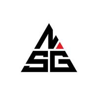 création de logo de lettre triangle nsg avec forme de triangle. monogramme de conception de logo triangle nsg. modèle de logo vectoriel triangle nsg avec couleur rouge. logo triangulaire nsg logo simple, élégant et luxueux.