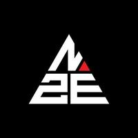 création de logo de lettre triangle nze avec forme de triangle. monogramme de conception de logo triangle nze. modèle de logo vectoriel triangle nze avec couleur rouge. logo triangulaire nze logo simple, élégant et luxueux.