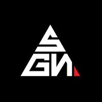 création de logo de lettre triangle sgn avec forme de triangle. monogramme de conception de logo triangle sgn. modèle de logo vectoriel triangle sgn avec couleur rouge. logo triangulaire sgn logo simple, élégant et luxueux.