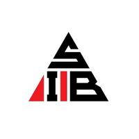 création de logo de lettre triangle sib avec forme de triangle. monogramme de conception de logo triangle sib. modèle de logo vectoriel triangle sib avec couleur rouge. logo triangulaire sib logo simple, élégant et luxueux.