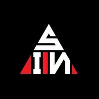 création de logo de lettre de triangle de péché avec forme de triangle. monogramme de conception de logo de triangle de péché. modèle de logo vectoriel de triangle de péché avec la couleur rouge. logo triangulaire sin logo simple, élégant et luxueux.
