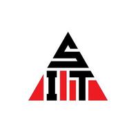 création de logo de lettre triangle assis avec forme de triangle. monogramme de conception de logo triangle assis. modèle de logo vectoriel triangle assis avec couleur rouge. logo triangulaire assis logo simple, élégant et luxueux.
