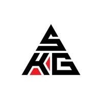 création de logo de lettre triangle skg avec forme de triangle. monogramme de conception de logo triangle skg. modèle de logo vectoriel triangle skg avec couleur rouge. logo triangulaire skg logo simple, élégant et luxueux.