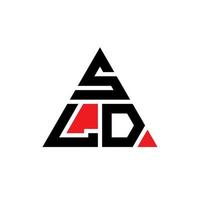 création de logo de lettre triangle sld avec forme de triangle. monogramme de conception de logo triangle sld. modèle de logo vectoriel triangle sld avec couleur rouge. logo triangulaire sld logo simple, élégant et luxueux.