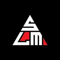 création de logo de lettre triangle slm avec forme de triangle. monogramme de conception de logo triangle slm. modèle de logo vectoriel triangle slm avec couleur rouge. logo triangulaire slm logo simple, élégant et luxueux.
