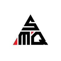 création de logo de lettre triangle smq avec forme de triangle. monogramme de conception de logo triangle smq. modèle de logo vectoriel triangle smq avec couleur rouge. logo triangulaire smq logo simple, élégant et luxueux.