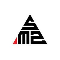 création de logo de lettre triangle smz avec forme de triangle. monogramme de conception de logo triangle smz. modèle de logo vectoriel triangle smz avec couleur rouge. logo triangulaire smz logo simple, élégant et luxueux.