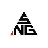 création de logo de lettre triangle sng avec forme de triangle. monogramme de conception de logo triangle sng. modèle de logo vectoriel triangle sng avec couleur rouge. logo triangulaire sng logo simple, élégant et luxueux.