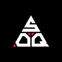 création de logo de lettre triangle soq avec forme de triangle. monogramme de conception de logo triangle soq. modèle de logo vectoriel triangle soq avec couleur rouge. logo triangulaire soq logo simple, élégant et luxueux.