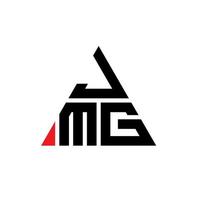 création de logo de lettre triangle jmg avec forme de triangle. monogramme de conception de logo triangle jmg. modèle de logo vectoriel triangle jmg avec couleur rouge. logo triangulaire jmg logo simple, élégant et luxueux.