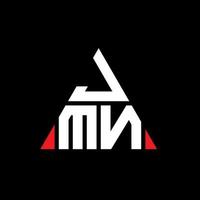 création de logo de lettre triangle jmn avec forme de triangle. monogramme de conception de logo triangle jmn. modèle de logo vectoriel triangle jmn avec couleur rouge. logo triangulaire jmn logo simple, élégant et luxueux.