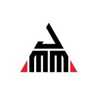 création de logo de lettre triangle jmm avec forme de triangle. monogramme de conception de logo triangle jmm. modèle de logo vectoriel triangle jmm avec couleur rouge. logo triangulaire jmm logo simple, élégant et luxueux.