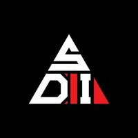 création de logo de lettre triangle sdi avec forme de triangle. monogramme de conception de logo triangle sdi. modèle de logo vectoriel triangle sdi avec couleur rouge. logo triangulaire sdi logo simple, élégant et luxueux.