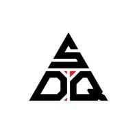 création de logo de lettre triangle sdq avec forme de triangle. monogramme de conception de logo triangle sdq. modèle de logo vectoriel triangle sdq avec couleur rouge. logo triangulaire sdq logo simple, élégant et luxueux.