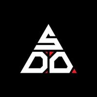 création de logo de lettre triangle sdo avec forme de triangle. monogramme de conception de logo triangle sdo. modèle de logo vectoriel triangle sdo avec couleur rouge. logo triangulaire sdo logo simple, élégant et luxueux.