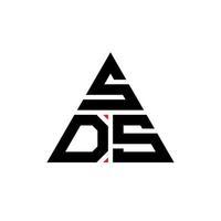 création de logo de lettre triangle sds avec forme de triangle. monogramme de conception de logo triangle sds. modèle de logo vectoriel triangle sds avec couleur rouge. logo triangulaire sds logo simple, élégant et luxueux.