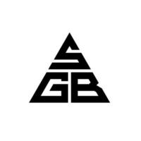 création de logo de lettre triangle sgb avec forme de triangle. monogramme de conception de logo triangle sgb. modèle de logo vectoriel triangle sgb avec couleur rouge. logo triangulaire sgb logo simple, élégant et luxueux.