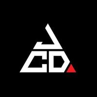 création de logo de lettre triangle jcd avec forme de triangle. monogramme de conception de logo triangle jcd. modèle de logo vectoriel triangle jcd avec couleur rouge. logo triangulaire jcd logo simple, élégant et luxueux.