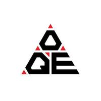 création de logo de lettre triangle oqe avec forme de triangle. monogramme de conception de logo triangle oqe. modèle de logo vectoriel triangle oqe avec couleur rouge. logo triangulaire oqe logo simple, élégant et luxueux.