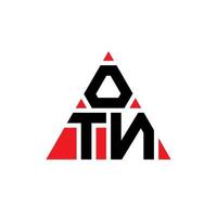 création de logo de lettre triangle otn avec forme de triangle. monogramme de conception de logo triangle otn. modèle de logo vectoriel triangle otn avec couleur rouge. otn logo triangulaire logo simple, élégant et luxueux.