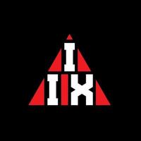 création de logo de lettre triangle iix avec forme de triangle. monogramme de conception de logo triangle iix. modèle de logo vectoriel triangle iix avec couleur rouge. iix logo triangulaire logo simple, élégant et luxueux.