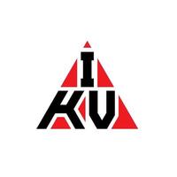 création de logo de lettre triangle ikv avec forme de triangle. monogramme de conception de logo triangle ikv. modèle de logo vectoriel triangle ikv avec couleur rouge. logo triangulaire ikv logo simple, élégant et luxueux.