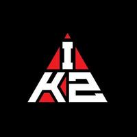 création de logo de lettre triangle ikz avec forme de triangle. monogramme de conception de logo triangle ikz. modèle de logo vectoriel triangle ikz avec couleur rouge. logo triangulaire ikz logo simple, élégant et luxueux.