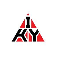 création de logo de lettre triangle iky avec forme de triangle. monogramme de conception de logo triangle iky. modèle de logo vectoriel triangle iky avec couleur rouge. logo triangulaire iky logo simple, élégant et luxueux.
