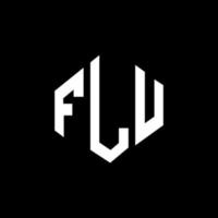création de logo de lettre de grippe avec forme de polygone. création de logo en forme de polygone et de cube de grippe. modèle de logo vectoriel grippe hexagone couleurs blanches et noires. monogramme de grippe, logo d'entreprise et immobilier.