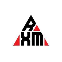 création de logo de lettre triangle rxm avec forme de triangle. monogramme de conception de logo triangle rxm. modèle de logo vectoriel triangle rxm avec couleur rouge. logo triangulaire rxm logo simple, élégant et luxueux.