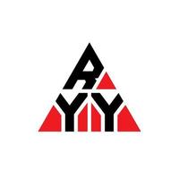 création de logo de lettre triangle ryy avec forme de triangle. monogramme de conception de logo triangle ryy. modèle de logo vectoriel triangle ryy avec couleur rouge. logo triangulaire ryy logo simple, élégant et luxueux.