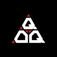 création de logo de lettre triangle qoq avec forme de triangle. monogramme de conception de logo triangle qoq. modèle de logo vectoriel triangle qoq avec couleur rouge. logo triangulaire qoq logo simple, élégant et luxueux.