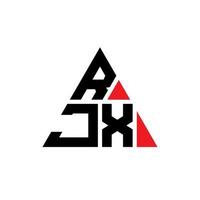 création de logo de lettre triangle rjx avec forme de triangle. monogramme de conception de logo triangle rjx. modèle de logo vectoriel triangle rjx avec couleur rouge. logo triangulaire rjx logo simple, élégant et luxueux.