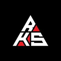 création de logo de lettre triangle rks avec forme de triangle. monogramme de conception de logo triangle rks. modèle de logo vectoriel triangle rks avec couleur rouge. logo triangulaire rks logo simple, élégant et luxueux.