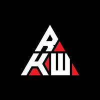 création de logo de lettre triangle rkw avec forme de triangle. monogramme de conception de logo triangle rkw. modèle de logo vectoriel triangle rkw avec couleur rouge. logo triangulaire rkw logo simple, élégant et luxueux.