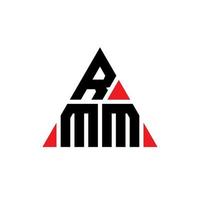 création de logo de lettre triangle rmm avec forme de triangle. monogramme de conception de logo triangle rmm. modèle de logo vectoriel triangle rmm avec couleur rouge. logo triangulaire rmm logo simple, élégant et luxueux.