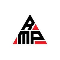 création de logo de lettre triangle rmp avec forme de triangle. monogramme de conception de logo triangle rmp. modèle de logo vectoriel triangle rmp avec couleur rouge. logo triangulaire rmp logo simple, élégant et luxueux.