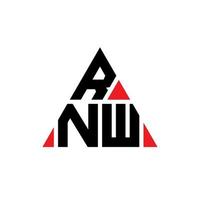 création de logo de lettre triangle rnw avec forme de triangle. monogramme de conception de logo triangle rnw. modèle de logo vectoriel triangle rnw avec couleur rouge. logo triangulaire rnw logo simple, élégant et luxueux.