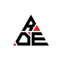 création de logo de lettre triangle roe avec forme de triangle. monogramme de conception de logo triangle roe. modèle de logo vectoriel triangle roe avec couleur rouge. logo triangulaire roe logo simple, élégant et luxueux.