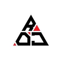 création de logo de lettre triangle roj avec forme de triangle. monogramme de conception de logo triangle roj. modèle de logo vectoriel triangle roj avec couleur rouge. logo triangulaire roj logo simple, élégant et luxueux.