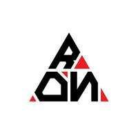 création de logo de lettre triangle ron avec forme de triangle. monogramme de conception de logo triangle ron. modèle de logo vectoriel triangle ron avec couleur rouge. logo triangulaire ron logo simple, élégant et luxueux.