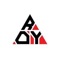 création de logo de lettre triangle roy avec forme de triangle. monogramme de conception de logo triangle roy. modèle de logo vectoriel triangle roy avec couleur rouge. logo triangulaire roy logo simple, élégant et luxueux.