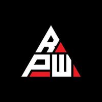 création de logo de lettre triangle rpw avec forme de triangle. monogramme de conception de logo triangle rpw. modèle de logo vectoriel triangle rpw avec couleur rouge. logo triangulaire rpw logo simple, élégant et luxueux.