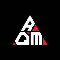 création de logo de lettre triangle rqm avec forme de triangle. monogramme de conception de logo triangle rqm. modèle de logo vectoriel triangle rqm avec couleur rouge. logo triangulaire rqm logo simple, élégant et luxueux.